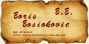Boris Bosioković vizit kartica